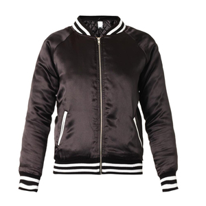 Veste en satin surdimensionnée à la mode pour femmes avec col montant brodé personnalisable de Style de rue coupe-vent léger - Product Image 5