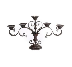 Candelabro de hierro negro de 2 brazos hecho a mano, de primera calidad, tamaño personalizado, decoración para bodas, muy vendido. - Product Image 3