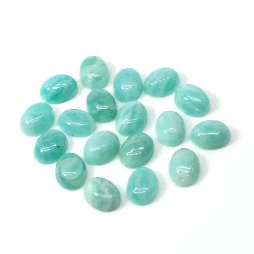 ธรรมชาติAmazonite 6X8มิลลิเมตรรูปไข่Cabochon 1.45 Ctsพลอย