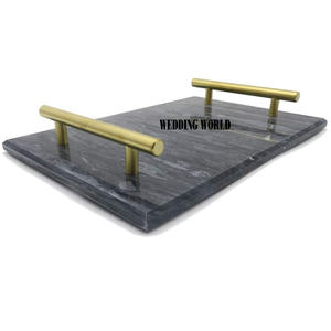 ถาดเสิร์ฟหินอ่อนทำมือสไตล์คลาสสิกถาดหินอ่อนแฟนซี - Product Image 3