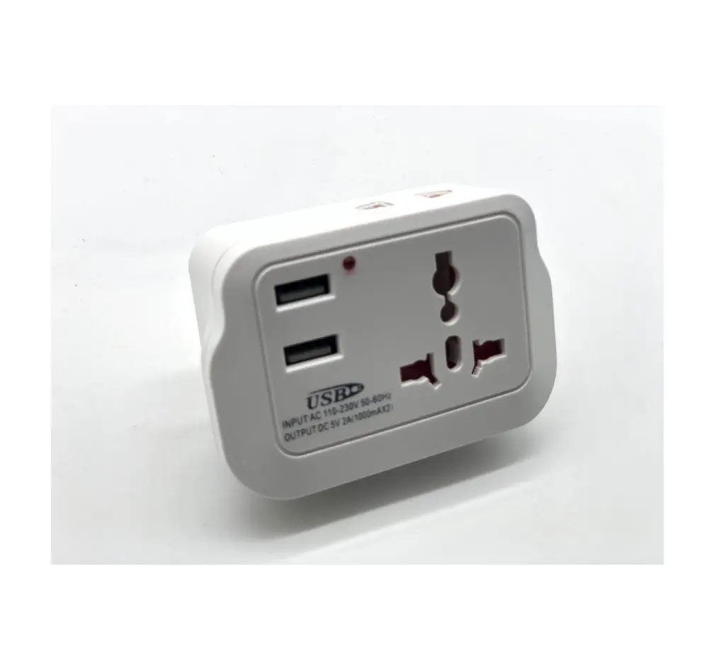 Copper Plugs PC fire-retardant Materials With Double USB Ports Support For Custom Service