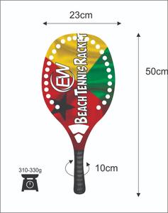 Raquetas de Tenis Playa Personalizadas de Carbono y Fibra de Vidrio con sus Logotipos y Combinaciones de Colores 310-330g 50cm - Product Image 4