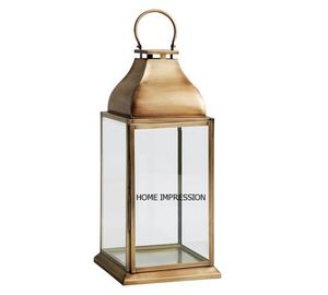 Linterna de Metal decorativa Color dorado Juego de 2 relámpagos Linterna de Metal decorativa para el hogar Hotel y Villa Suministros de relámpagos árabes - Product Image 1