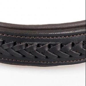 Bande de sourcils de cheval en cuir anglais, 2 m, accessoire de haute qualité, design avec motif tressé, dans toutes les tailles personnalisées disponibles - Product Image 3