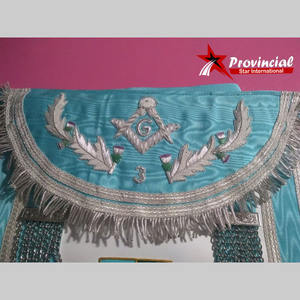 Freemasons Master Mason <b>Aprons</b> Premium <b>Leather</b> Waist Uniform with Oversleeve Classification - Product Image 2