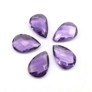 ลูกแพร์อเมทิสต์สีม่วงธรรมชาติพลอยเจียระไนแบบหลวมหินพลอยสำหรับงานเลี้ยงวันเกิดมาใหม่หิน12X8MM สมเหตุสมผล - Product Image 1
