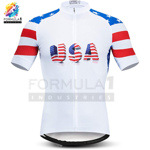 เสื้อจักรยานแขนสั้นสำหรับผู้ชายและผู้หญิง รุ่น FI-028 ระบายอากาศ แห้งเร็ว ป้องกันรังสียูวี ผลิตตามสั่งขายส่งจาก Wholesale Custom Formula1 Industries - Product Image 1