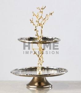 Centre de Table en métal roulettes, fausses fleurs de corail, pour gâteau, pièce centrale, service fantaisie - Product Image 5