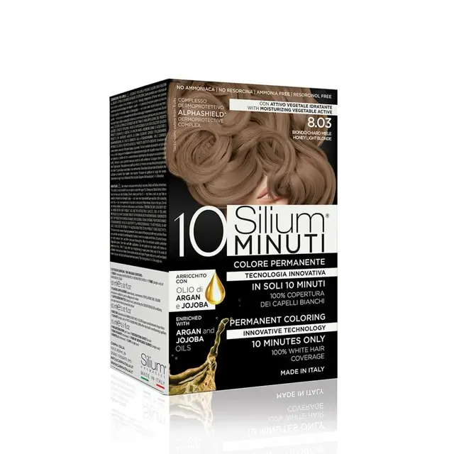 Made in Italy hight quality 10 minutes ammonia free honey light blond permanent hair dye cream color kit
