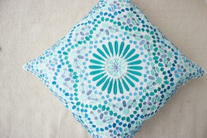 Chambray-funda de cojín bordada a máquina, 16X16, festival - Product Image 4