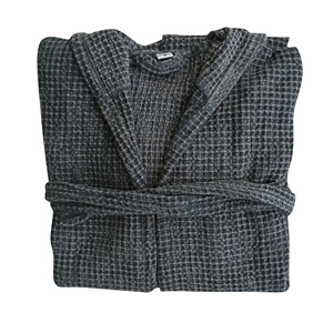 Bata de gofres, albornoz de algodón para mujeres y hombres Hecho en Turquía tela transpirable peso ligero más vendido, batas turcas - Product Image 5