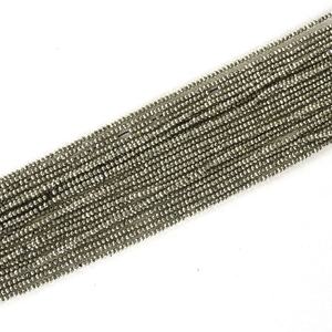 Cuentas Rondelle microfacetadas de pirita Natural de 3mm, venta al por mayor, cuentas de piedras preciosas sueltas, hebras para joyería de moda, precio de distribuidor de fábrica - Product Image 2