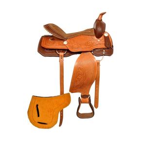Selle de cheval occidentale de haute qualité la plus vendue avec logo personnalisé en cuir véritable et options de taille pour l'équitation - Product Image 3