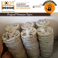 100% Buatan Tangan Asli Tagine Tanah Liat Maroko Desain Mediterania Langsung dari Produsen untuk Penggunaan Hotel EXXOT DESIGN 1 Tahun Garansi