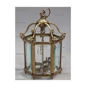 Linterna colgante de latón y vidrio de calidad superior, linterna colgante de tamaño y forma personalizada para uso doméstico y en la sala de estar - Product Image 2