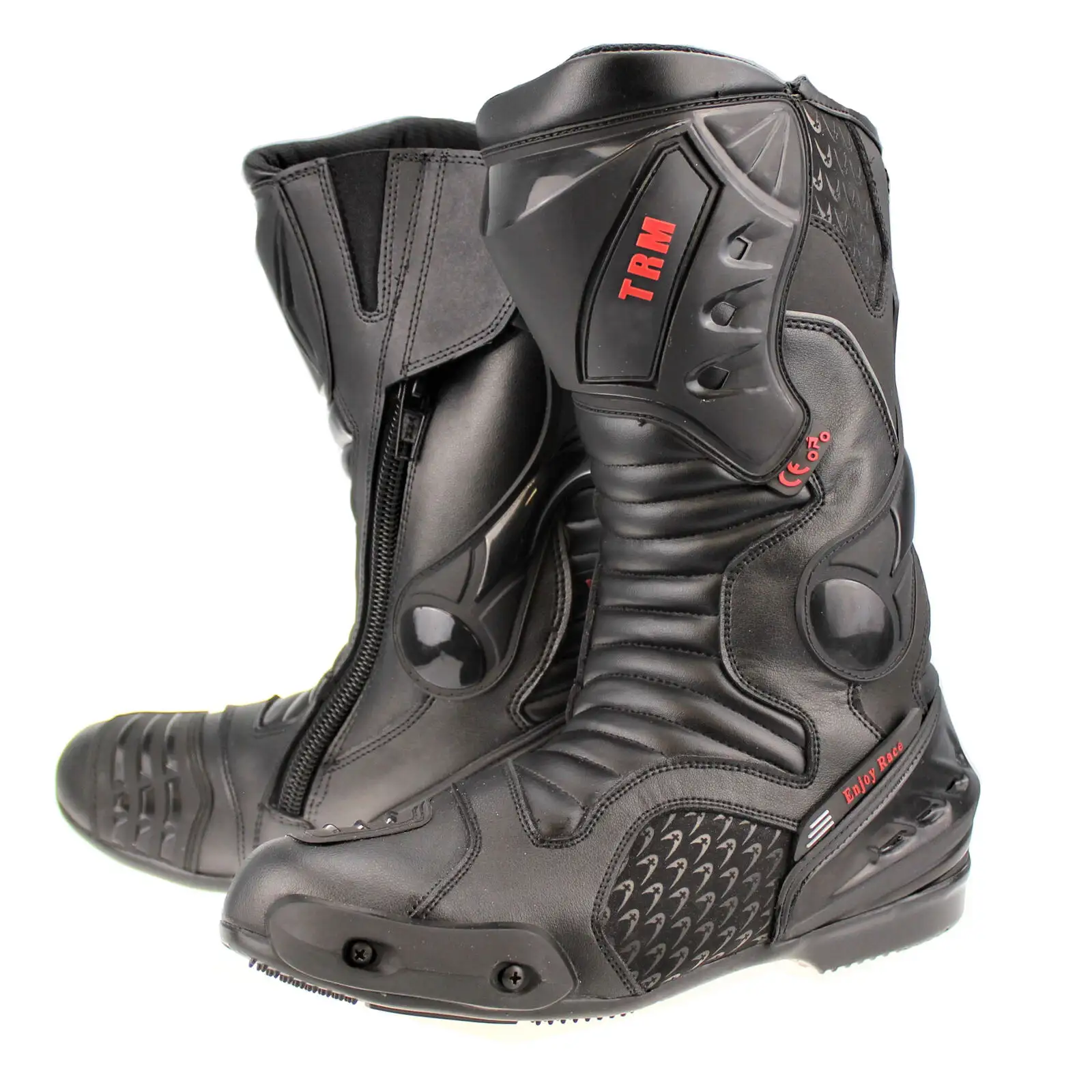 Motorcycle Leather Boots CE Approved Sports Safety Ride Motorbike Boots