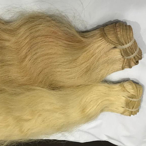 Cheveux humains de temple indien naturels, vierges bruts de qualité supérieure, faisceaux de cheveux de qualité 12A, extension blonde couleur 613 - Product Image 1