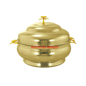 <b>Hammered</b> Steel Hotpot High Quality Handmade Designer Casserole Classic Stylish New Metal Food Warmer - Product Image 5