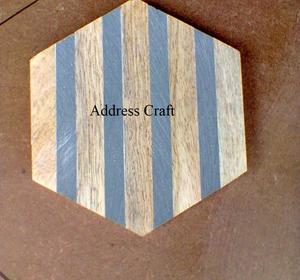 Checkered Pattern <b>Coaster</b> Natural Wood Decorative Tea <b>Coaster</b> <b>Drinking</b> <b>Coaster</b> For Luxury Home Hotel Restaurant Tableware Use - Product Image 6