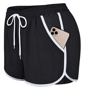 Shorts de fitness pour femmes, été, sur mesure, motif uni, séchage rapide, respirant, anti-UV - Product Image 1