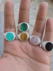 Sterling <b>Silver</b> 925 Gold Plated Supplier Wholesaler Custom Made Handmade Cheap <b>Man</b> Low MOQ Trendy Unique Multi Gemstone <b>Rings</b> - Product Image 5