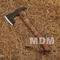 HACHE BUSHMAN VIKING FONCTIONNELLE 1095 CARBONE FABRIQUÉE À LA MAIN SUR MESURE AVEC MANCHE EN BOIS DE FRÊNE