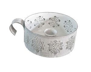 ROUND <b>TEALIGHT</b> BOWL TYPE METAL T-LIGHT <b>HOLDER</b> DECORATIVE METAL CHRISTMAS DECORATION USED CANDLE <b>HOLDER</b> - Product Image 1