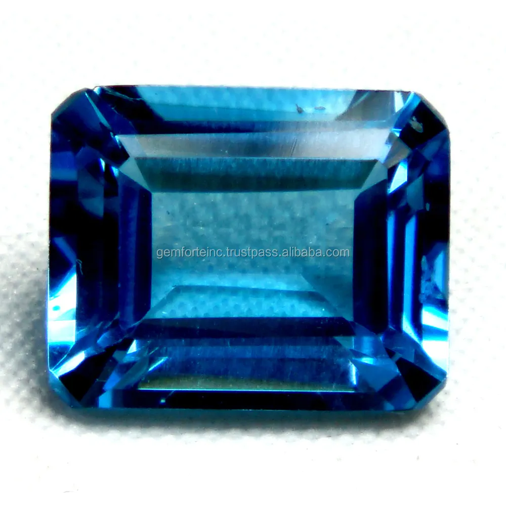 Заводская цена, оптовая продажа, синий топаз, Круглый Изумрудный грушевидный Ограненный натуральный высококачественный карат, драгоценный камень, швейцарский синий топаз