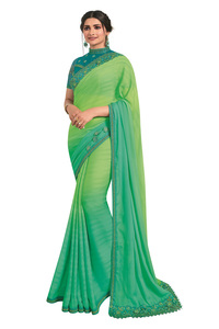 Most Trending and Designer Party Wear Heavy Net Saree with Blouse Piece Indian <b>Ladies</b> Wear Sari Best Price Wholesale Surat Apparelgarment - Product Image 4