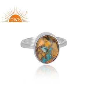 Nouvelle bague en argent sterling fin 2026 avec pierre précieuse turquoise naturelle Mojave Copper Bumblebee pour femme - Fabricant de bijoux - Product Image 3