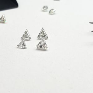 4 table de diamant mate G H I couleur blanc, 0.20 à 0.29 tiroir VVS pureté polie, synthétique en forme de Triangle ample - Product Image 2
