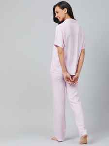 Pyjama d'été en coton pour homme, ensemble vêtements de nuit simples, veste, pantalon, cadeaux de mariage - Product Image 3