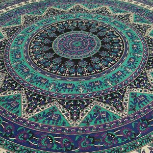 Estilo bohemio indio Boho estrella elefante playa Pom tapices Yoga Mat pared colgante toalla Aubusson venta al por mayor lote disponible - Product Image 4