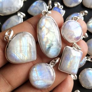 Colgante de piedra lunar cromada y cristal, piedra de cristal ankh, arcoíris, cuentas de piedra lunar, novedad de 2020 - Product Image 5