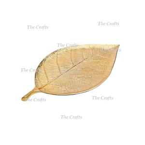 Plateau de vanité pour bijoux en aluminium en vrac ensemble de deux plateaux de service en forme de feuille personnalisés avec une qualité exclusive - Product Image 4