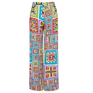 Pantalones Casuales de Algodón para Mujer, Talla Grande, Corte Recto, Pierna Ancha, Servicio OEM Personalizado, Antiarrugas, Transpirables, Nuevo Modelo - Product Image 4