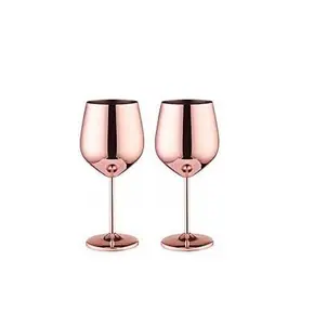 Indian Supplier Copper Plated Wine Glass Party Ware Glass for customized size and handmade polished hot sale