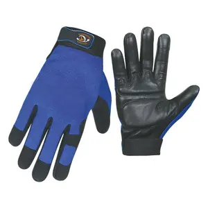 Anti shock work safety custom hand tools impact synthetic leather mechanic gloves