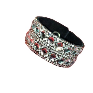 Best Selling Latest Design Fashion Suede <b>Leather</b> <b>Bracelet</b> With Silver Crystal/ Rhinestone/Beaded Manufacturer - Product Image 1