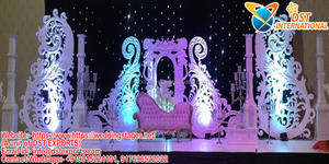 Marcos traseros de ceremonia de boda árabe, marcos de escenario de boda eminentes de Dubái, Jhumka/paneles con clase musulmana, Marcos traseros para escenario de boda - Product Image 2