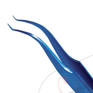 Vetus — pincettes courbées en forme de V, 90 degrés, pour Extension de cils, couleur bleue, privée, de qualité supérieure - Product Image 3