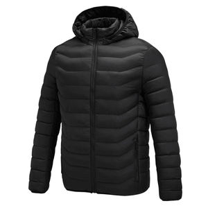 2025 gran oferta chaquetas acolchadas con calefacción abajo de algodón cálido invierno hombres chaqueta con capucha - Product Image 1