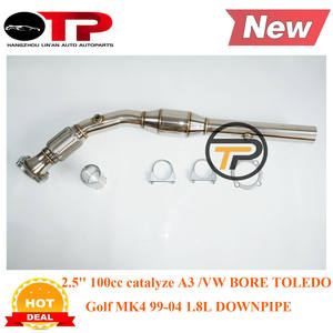 La Oficina del Fiscal tubo de escape para SUS304 GOLF MK4 99-04 1.8L/A3 TT TUR <span class=keywords><strong>BO</strong></span> bajante con 100CPSI convertidor catalítico - Product Image 2