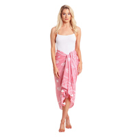 Pareo de Playa Unisex con Hermoso Estampado Floral, de Seda, Algodón y Rayón, Suave al Tacto, Diseño Personalizado, Sudeste Asiático, Malasia