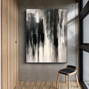 <span class=keywords><strong>Cuadros</strong></span> Decorativos personalizados, pintura a Mano Negra, pintura acrílica hecha a mano, lienzo, decoración <span class=keywords><strong>de</strong></span> pared abstracta, colgante, pintura <span class=keywords><strong>al</strong></span> óleo fácil, grande - Product Image 2