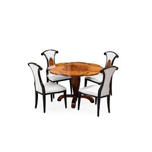 Round Rosewood Dining <b>Table</b> <b>Solid</b> <b>Wood</b> Classic Design Veneer <b>Top</b> Premium Dining Room Home Hotel Furniture - Product Image 2