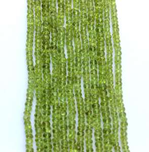 Peridot ลูกปัดโรนเดลเม็ดกลมขนาด6มม. - Product Image 4