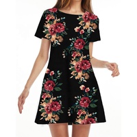 Vestido Camisero Largo de Verano para Mujer, Talla Grande, Bordado, Casual, Manga Corta, 100% Algodón, Logotipo Personalizado, Transpirable