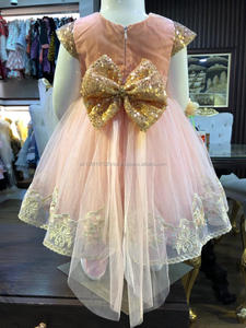 Chất Lượng Tốt Nhất 4-8 Tháng Hoa Thêu Biên Giới Ren Váy Dài Hairband Ưa Thích Thiết Kế Trẻ Em Của Đảng Ăn Mặc Cho Bé Gái <span class=keywords><strong>Net</strong></span> - Product Image 2