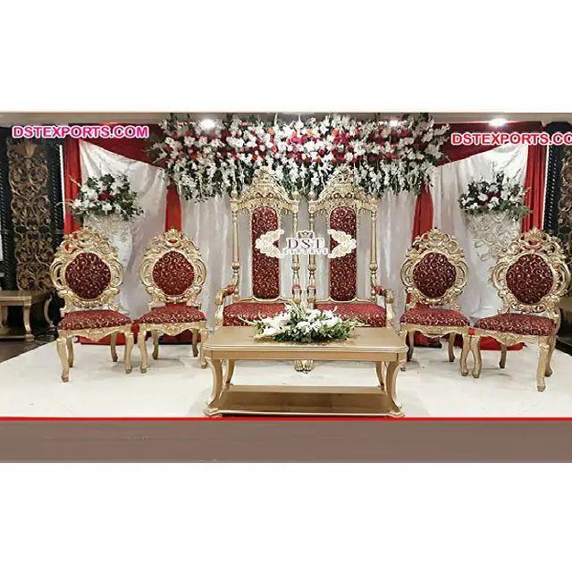 Kopen Maharaja Bruiloft Koninklijke Stoelen Online Pakistaanse Thema Decor Bruiloft Meubels Set Nieuwste Bruiloft Stoelen Voor Stage